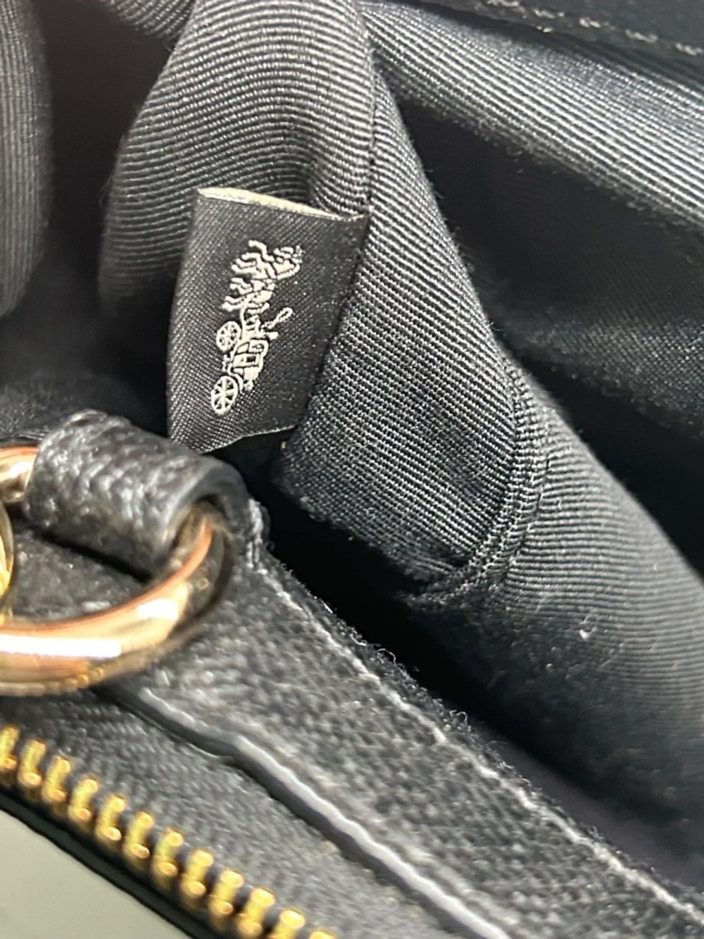 Coach Black Pebbled Leather Christie Satchel Tote Handbag Purse w/ Wallet 🌺🌺 - Picture 12 of 16